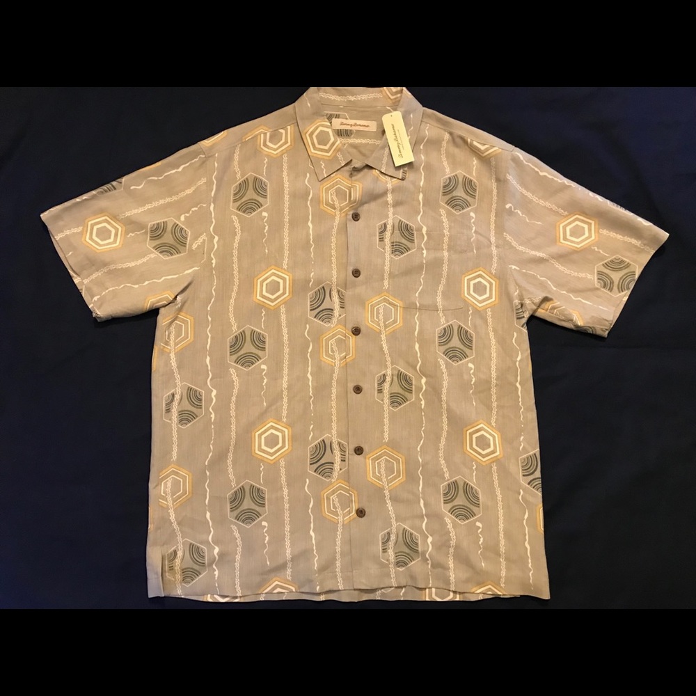 NWT TOMMY BAHAMA ‘Beach Boogie’ 100% Silk Shirt